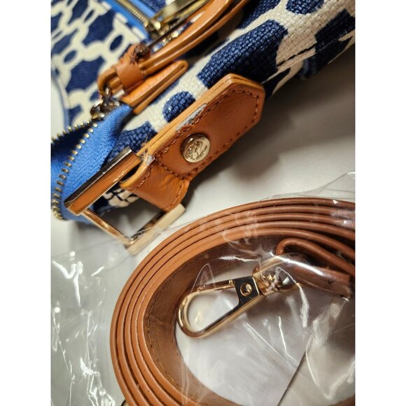 Spartina 449 Daufuskie Island Natural Linen & Leather Purse - Picture 5 of 16